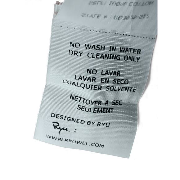 New with tags Ryu Eyelet Lace Strapless Dress Cream Brown Waist Detail M Cotton - Picture 16 of 16